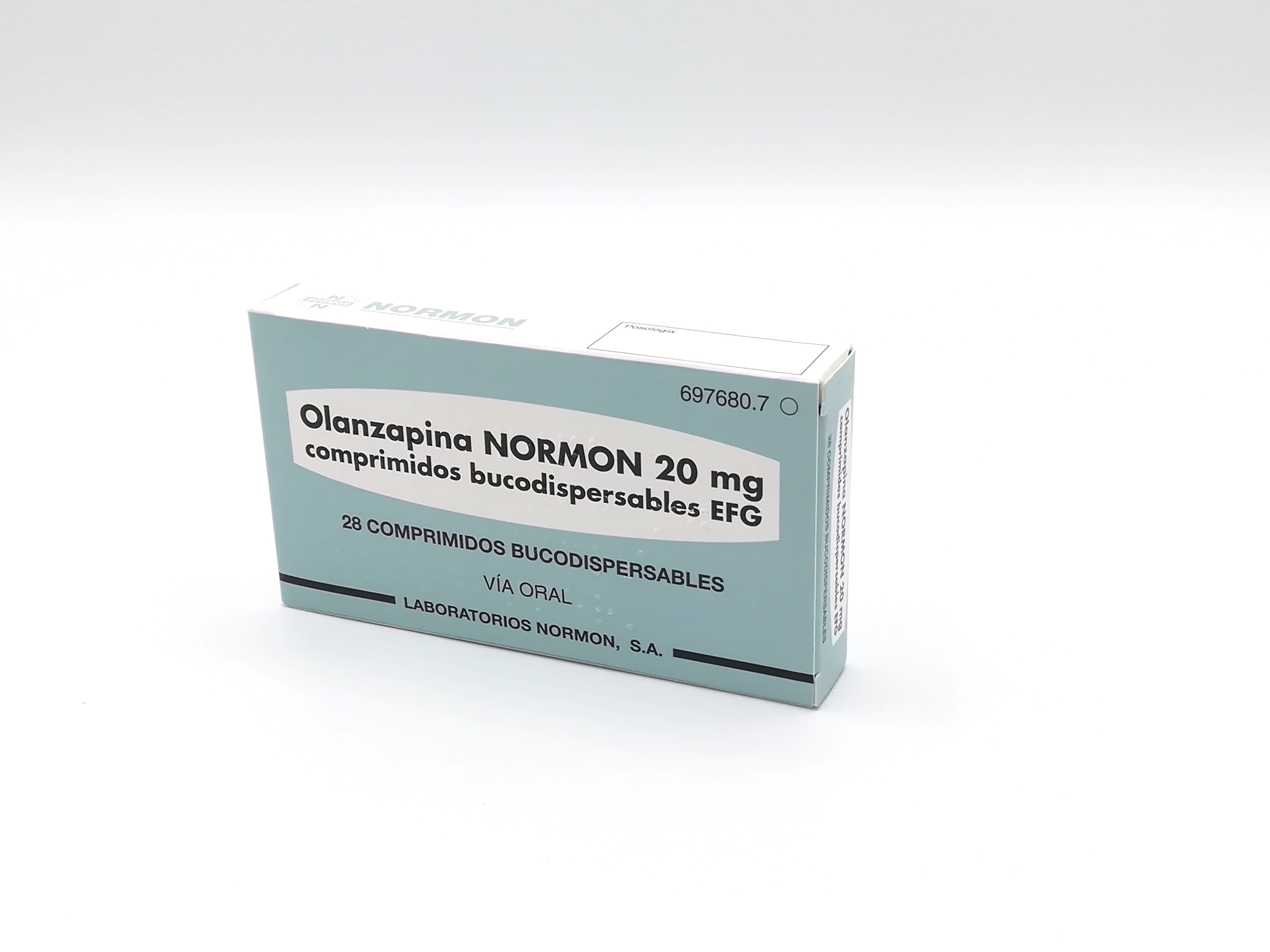 OLANZAPINA NORMON EFG 20 mg 28 COMPRIMIDOS BUCODISPERSABLES