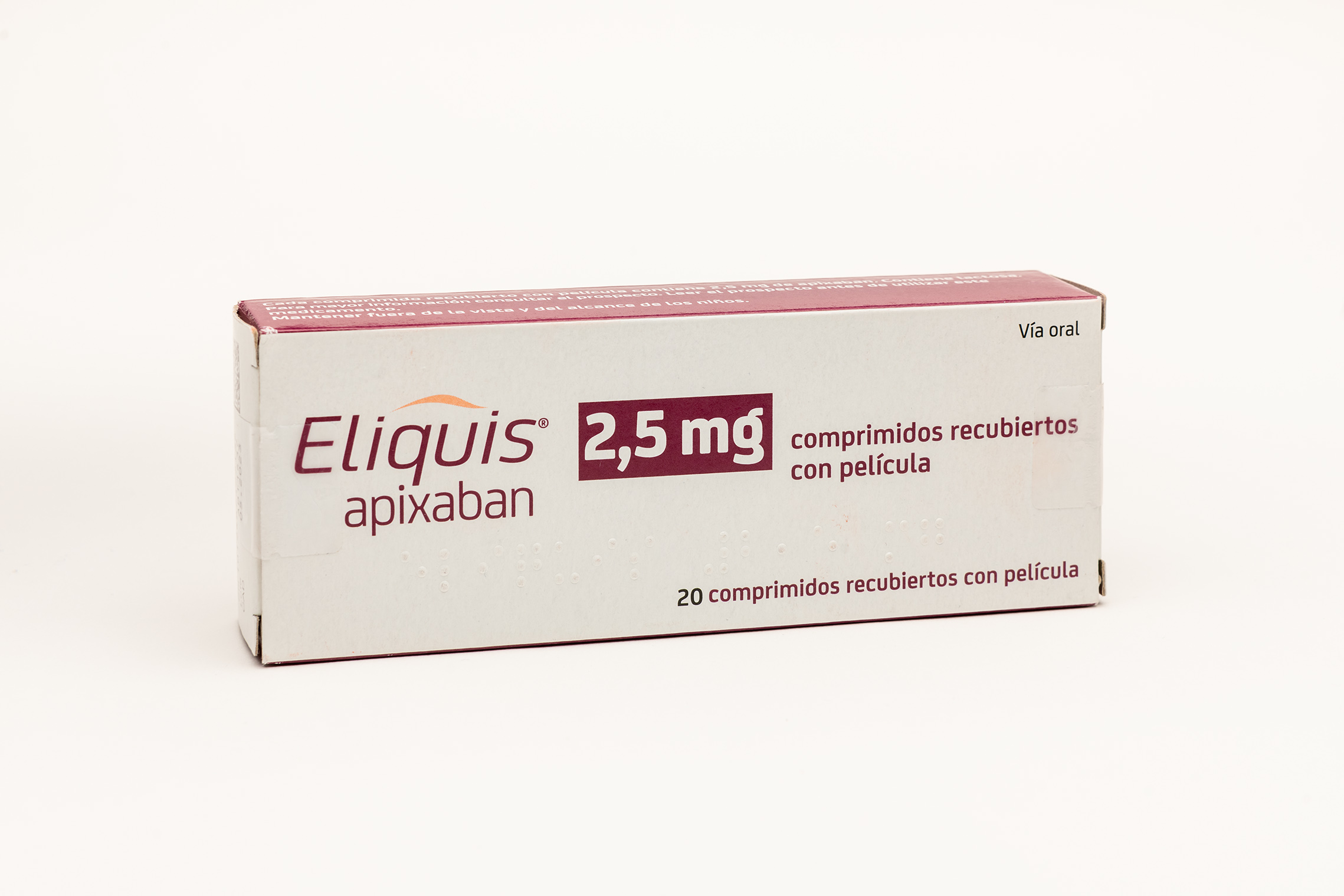 Eliquis 2 5 Mg 20 Comprimidos Recubiertos Farmacéuticos