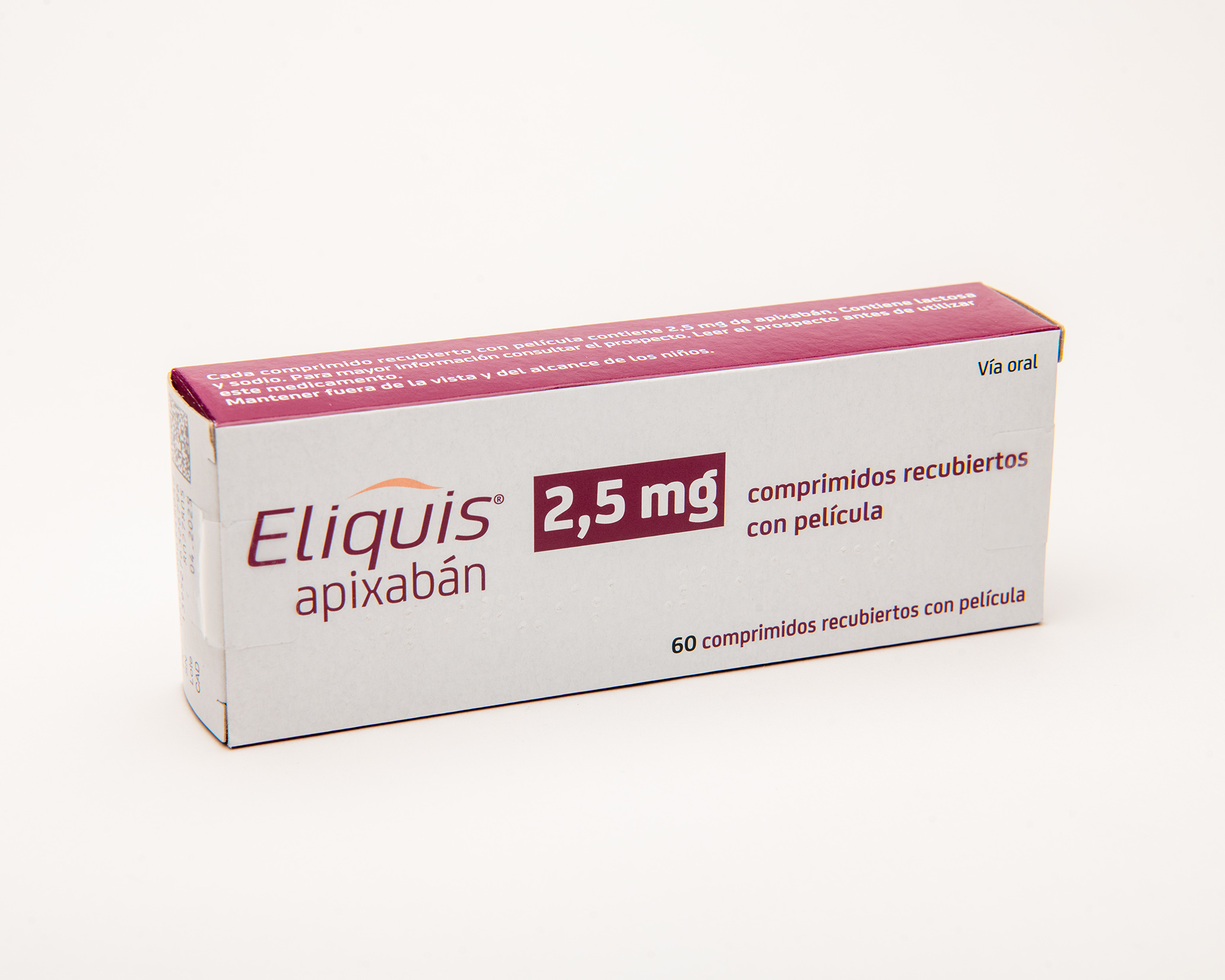ELIQUIS 2,5 mg 60 COMPRIMIDOS RECUBIERTOS