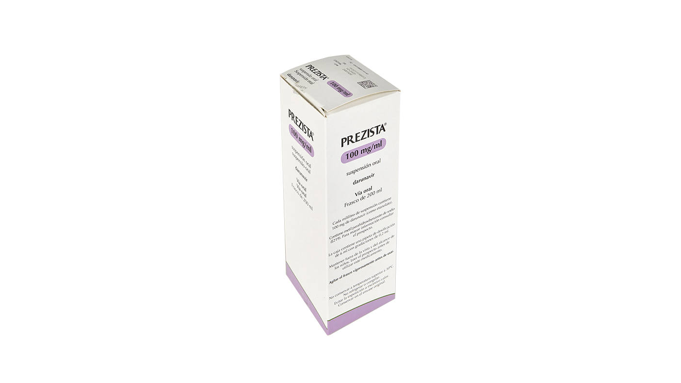 PREZISTA 100 mg/ml SUSPENSION ORAL 1 FRASCO 200 ml