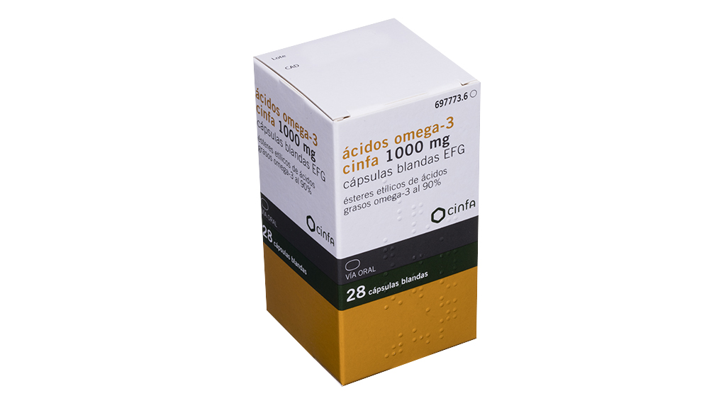 ACIDOS OMEGA 3 CINFA EFG 1000 mg 100 CAPSULAS BLANDAS BLISTER