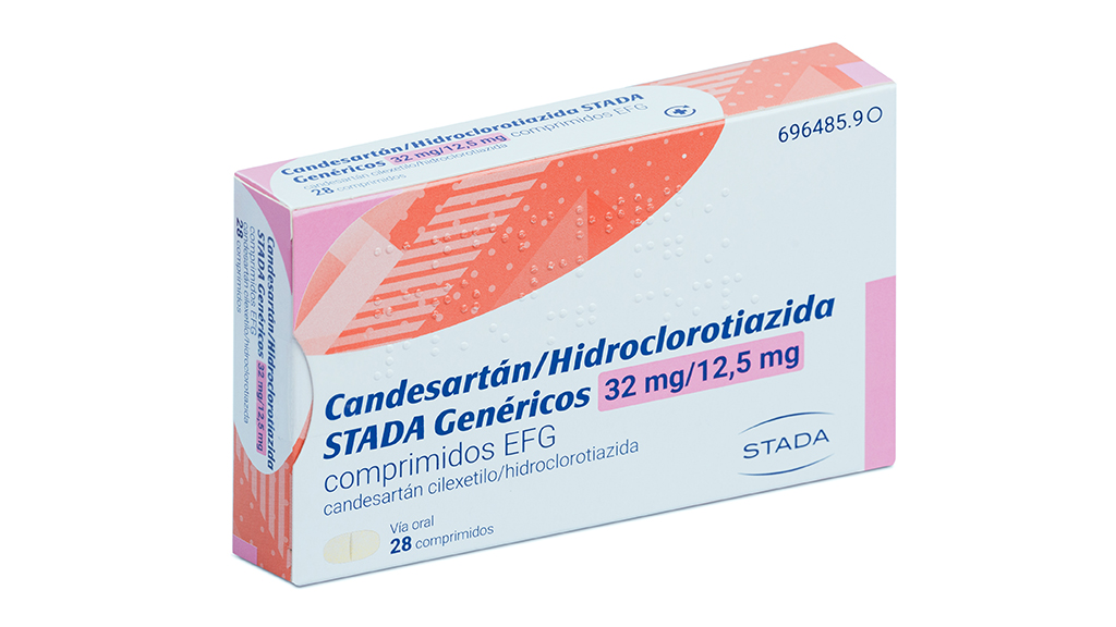 CANDESARTAN/HIDROCLOROTIAZIDA STADA GENERICOS EFG 32 mg/12,5 mg 28 COMPRIMIDOS