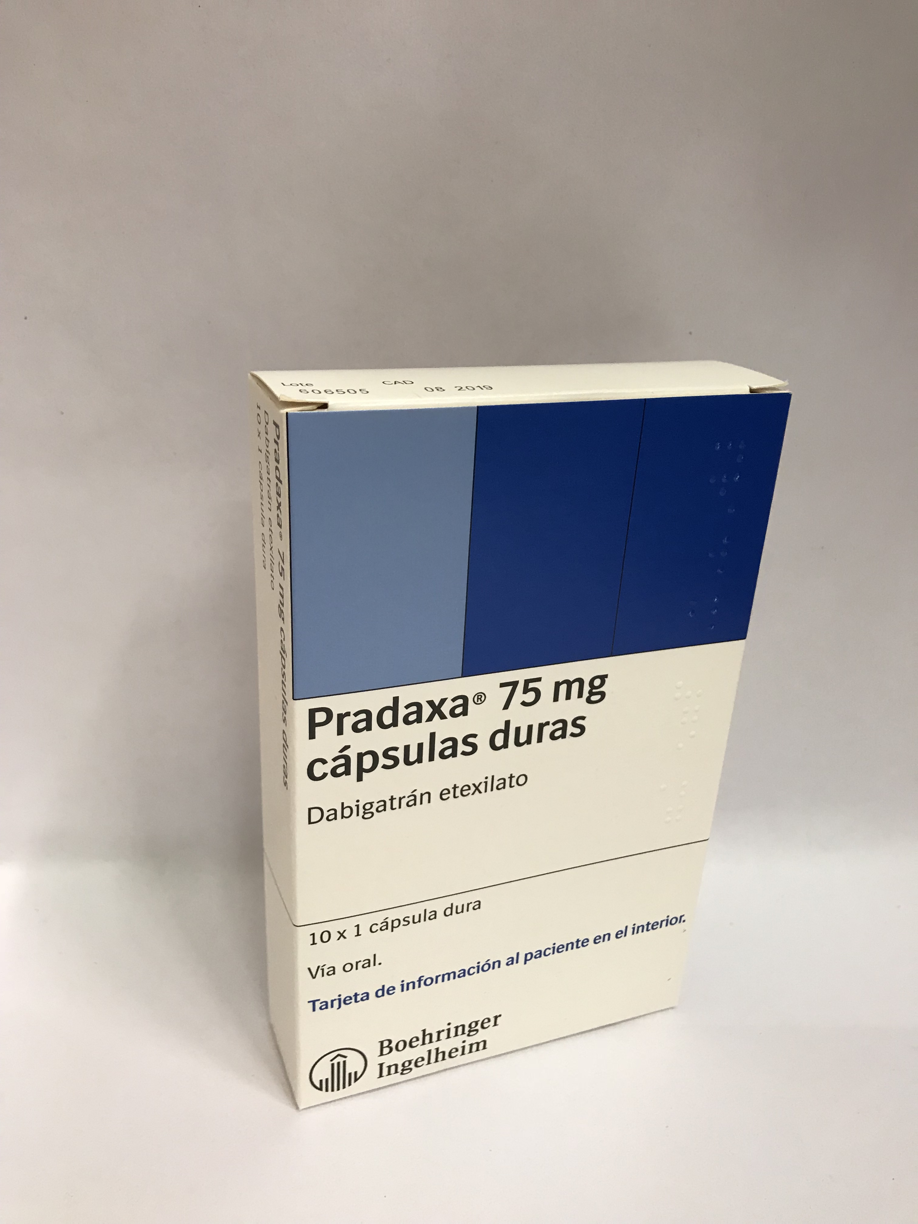 PRADAXA 75 mg 10 CAPSULAS