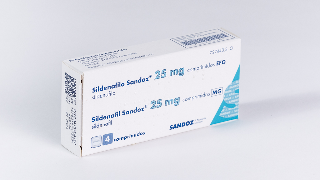 SILDENAFILO SANDOZ EFG 25 mg 4 COMPRIMIDOS BLISTER ACLAR/Al