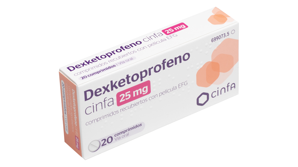 DEXKETOPROFENO CINFA EFG 25 mg 20 COMPRIMIDOS RECUBIERTOS