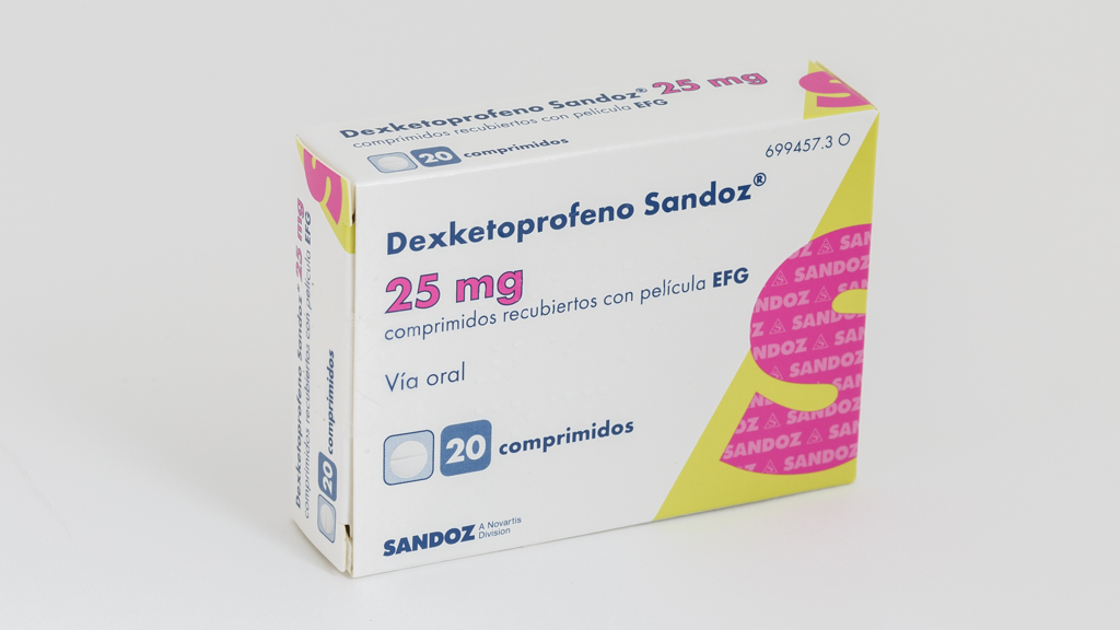 DEXKETOPROFENO SANDOZ EFG 25 mg 20 COMPRIMIDOS RECUBIERTOS