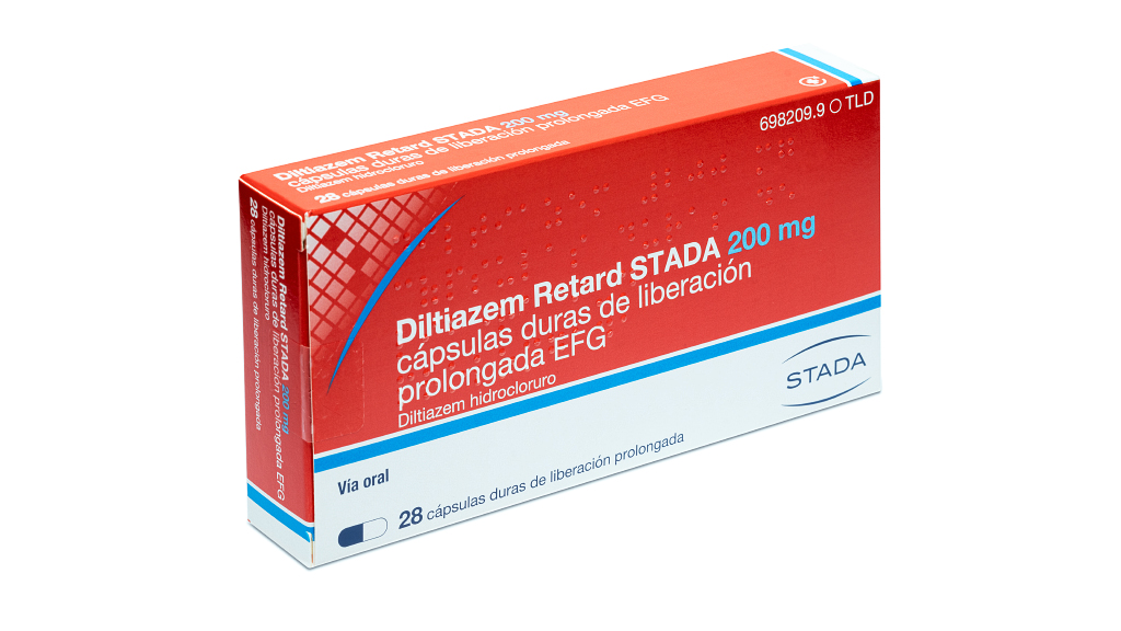 DILTIAZEM RETARD STADA EFG 200 MG 28 CAPSULAS LIBERACION PROLONGADA