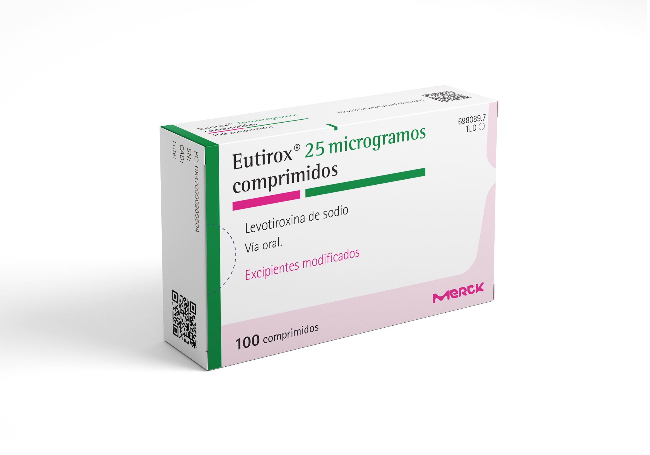 EUTIROX 25 microgramos 100 COMPRIMIDOS