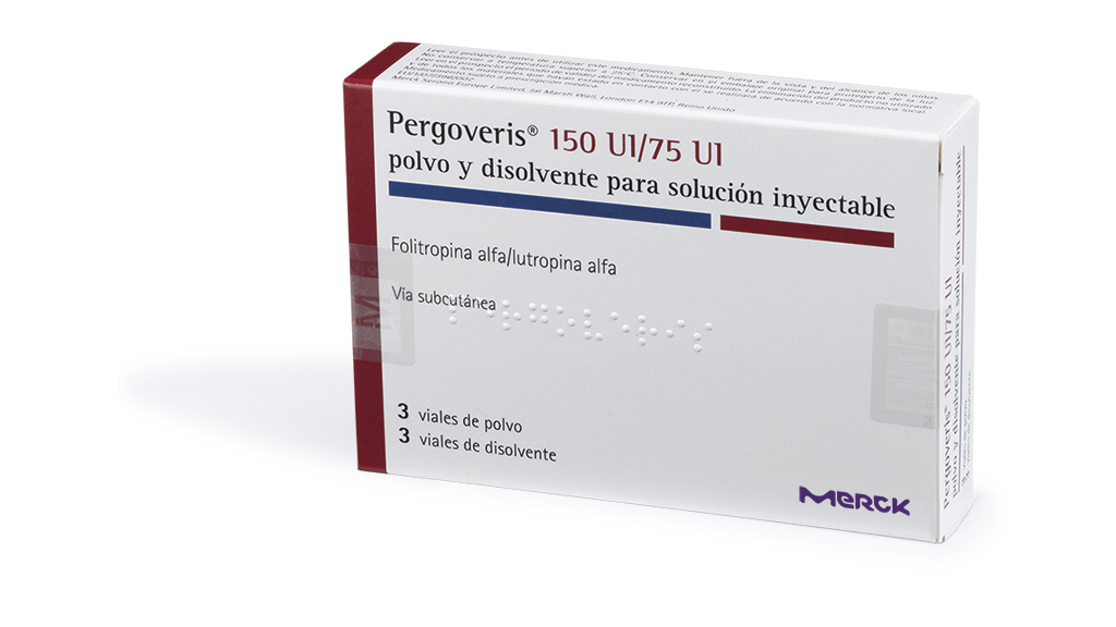 PERGOVERIS 150 UI/75 UI 3 VIALES POLVO PARA SOLUCION INYECTABLE + 3 VIALES DISOLVENTE