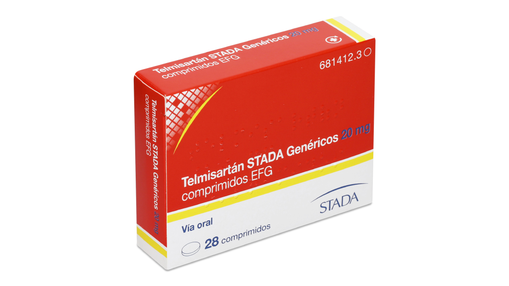 TELMISARTAN STADA EFG 20 mg 28 COMPRIMIDOS