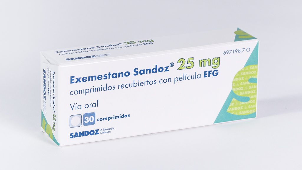 EXEMESTANO SANDOZ EFG 25 mg 30 COMPRIMIDOS RECUBIERTOS