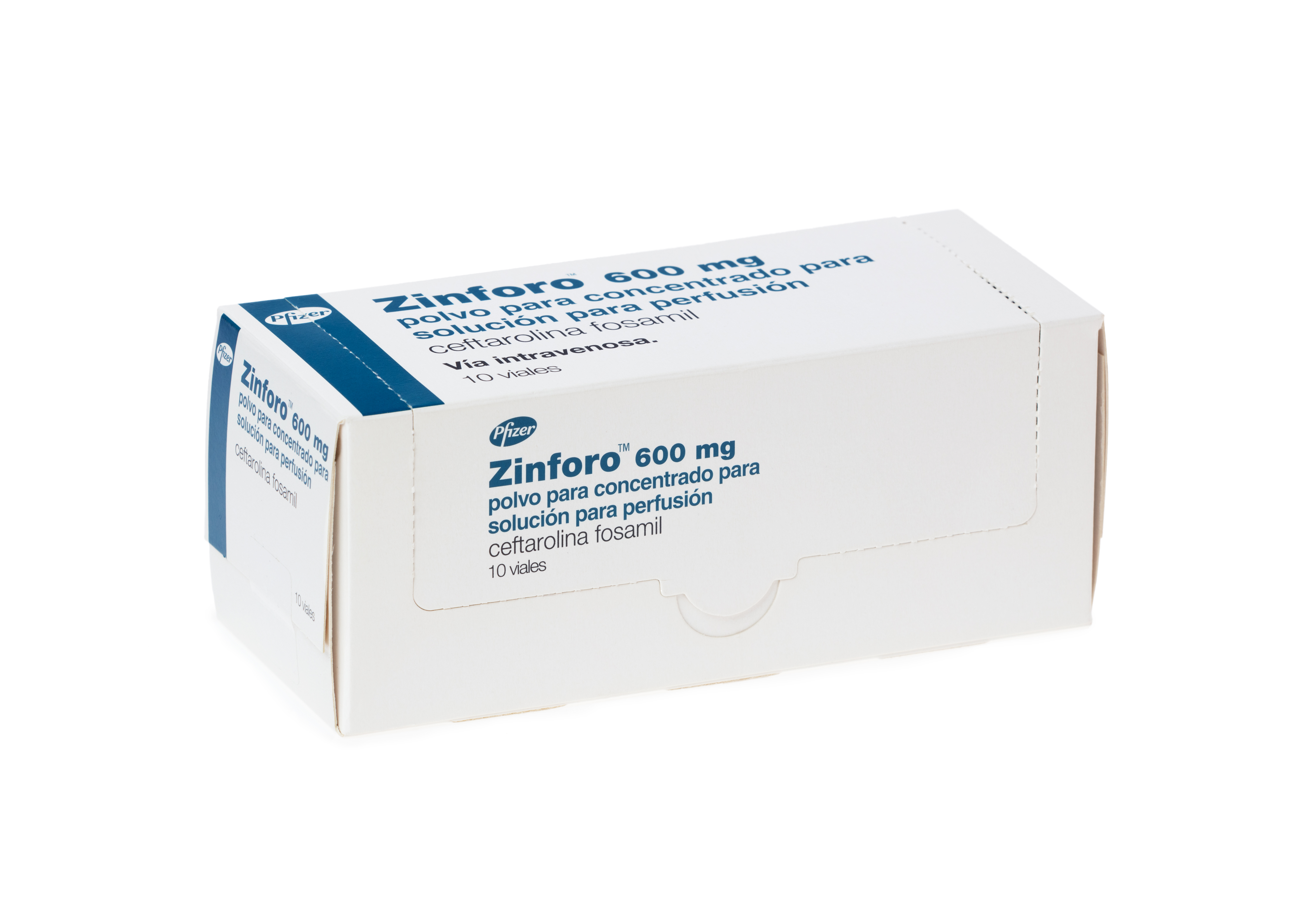 ZINFORO 600 mg 10 VIALES POLVO PARA CONCENTRADO PARA SOLUCION PARA PERFUSION