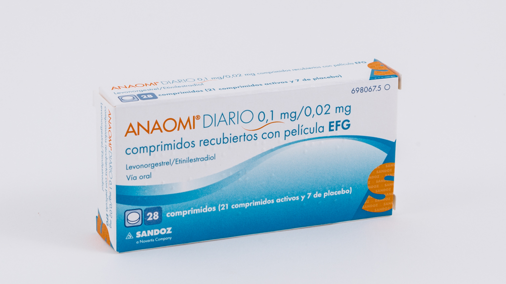 ANAOMI DIARIO EFG 0,1 mg/0,02 mg 1 x 28 COMPRIMIDOS RECUBIERTOS 21+7