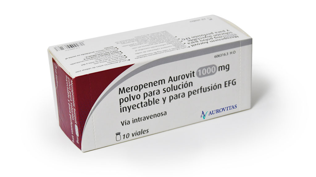 MEROPENEM AUROVIT EFG 1 mg 10 VIALES POLVO PARA SOLUCION INYECTABLE Y PARA PERFUSION