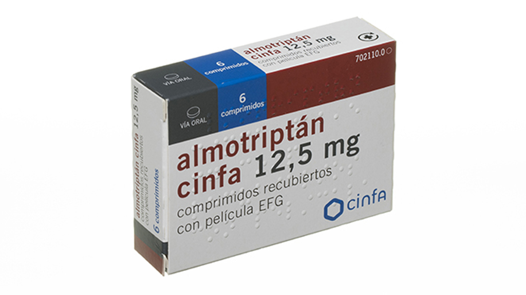 ALMOTRIPTAN CINFA EFG 12,5 mg 4 COMPRIMIDOS RECUBIERTOS