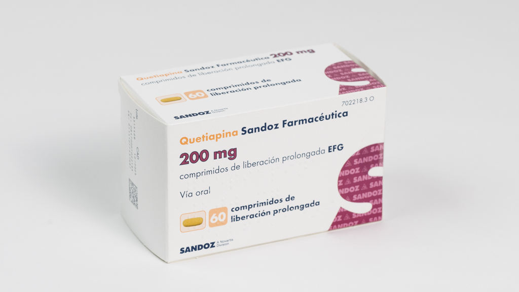 QUETIAPINA SANDOZ FARMACEUTICA EFG 200 mg 60 COMPRIMIDOS LIBERACION PROLONGADA