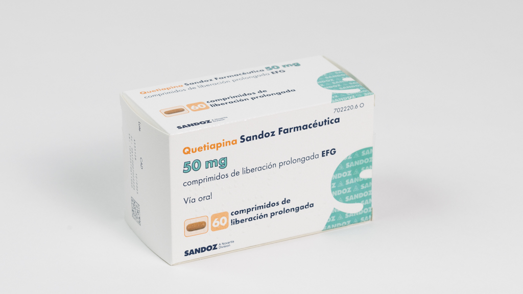 QUETIAPINA SANDOZ FARMACEUTICA EFG 50 mg 60 COMPRIMIDOS LIBERACION PROLONGADA