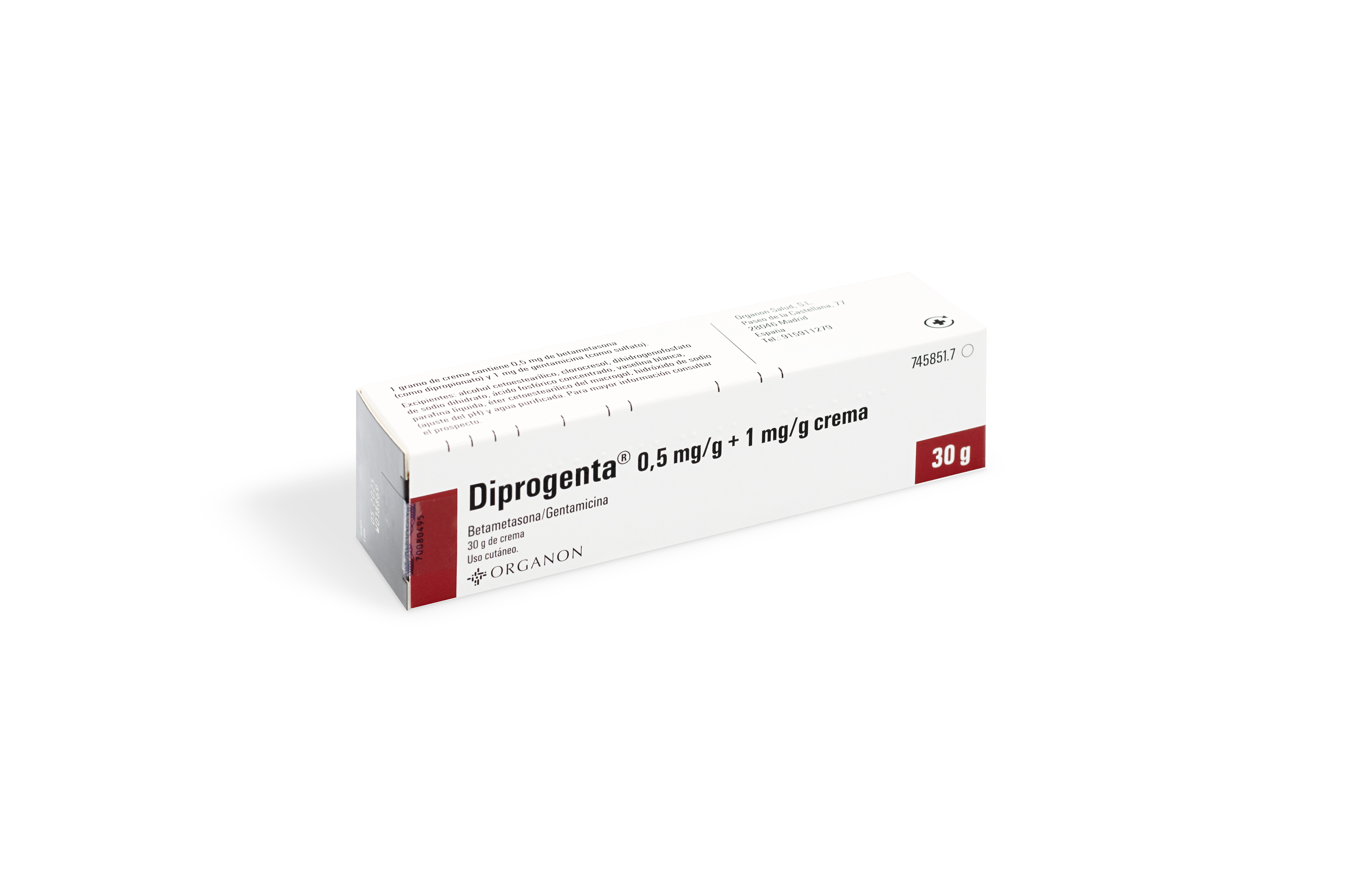 DIPROGENTA 0,5 mg/g + 1 mg/g CREMA 1 TUBO 30 g