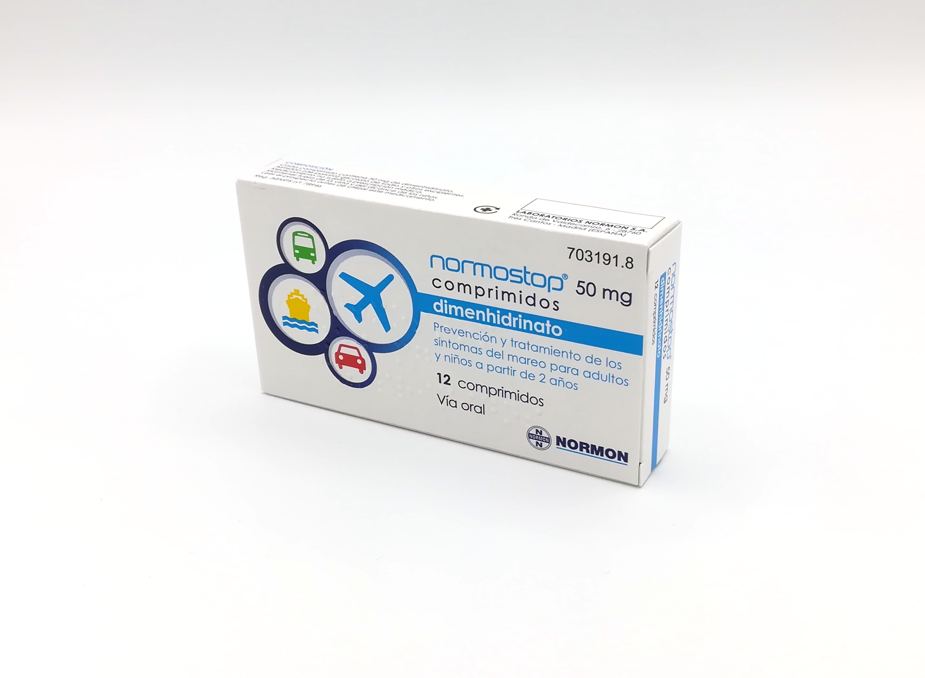 NORMOSTOP 50 mg 12 COMPRIMIDOS