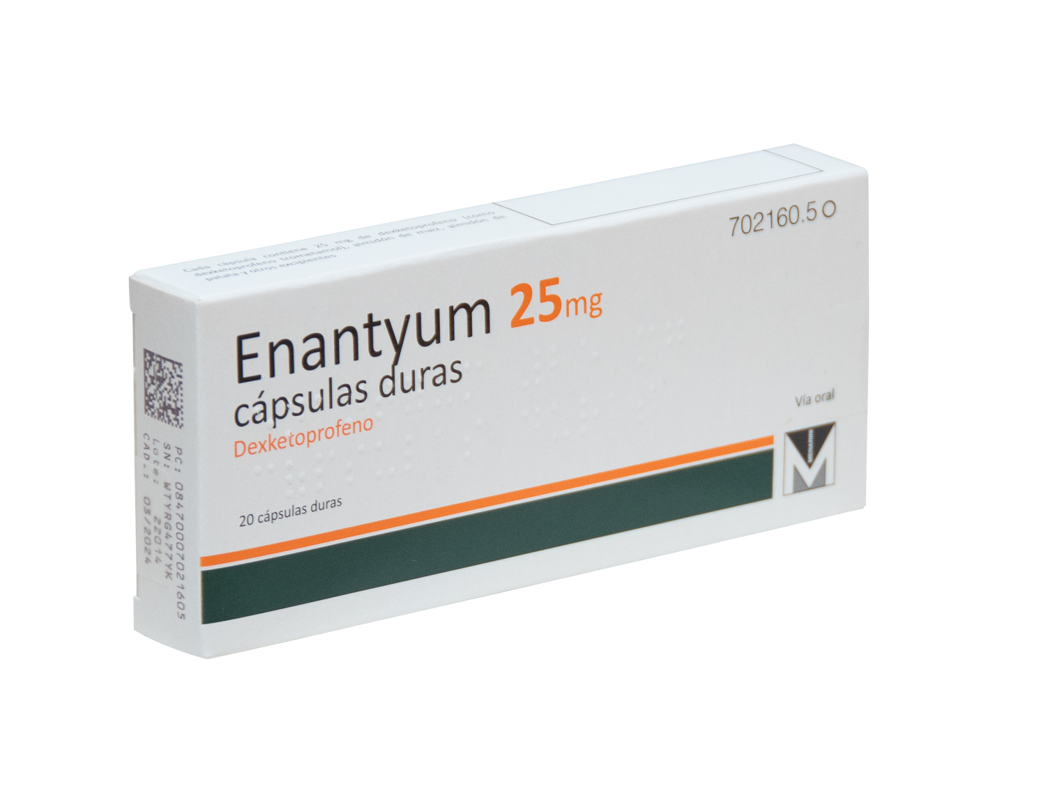ENANTYUM 25 mg 20 CAPSULAS