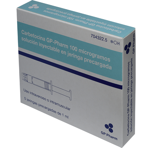 CARBETOCINA GP-PHARM 100 microgramos 5 JERINGAS PRECARGADAS SOLUCION INYECTABLE 1 ml
