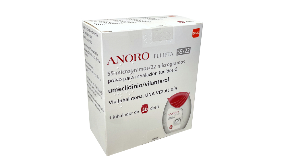 ANORO ELLIPTA 55/22 microgramos/DOSIS POLVO PARA INHALACION 1 INHALADOR 30 DOSIS