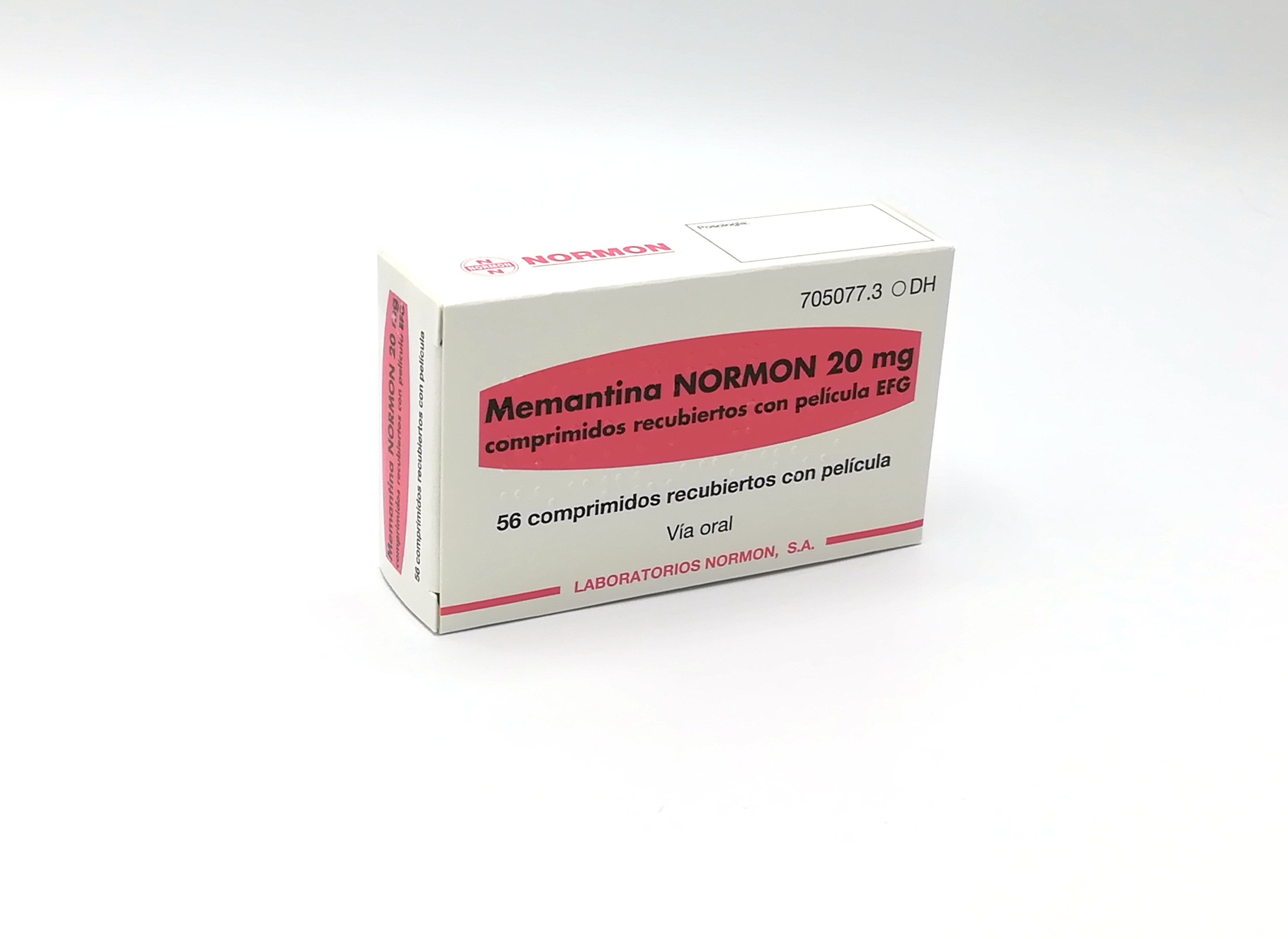 MEMANTINA NORMON EFG 20 mg 56 COMPRIMIDOS RECUBIERTOS BLISTER PVC/Al