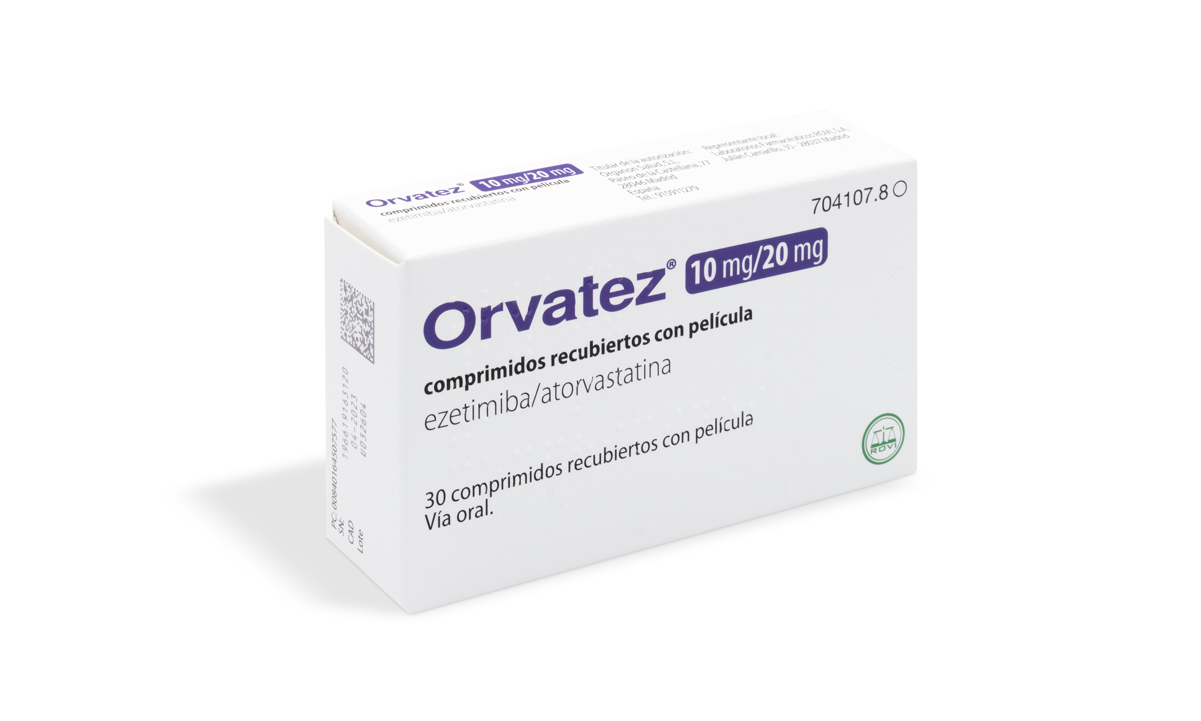 ORVATEZ 10 mg/20 mg 30 COMPRIMIDOS RECUBIERTOS