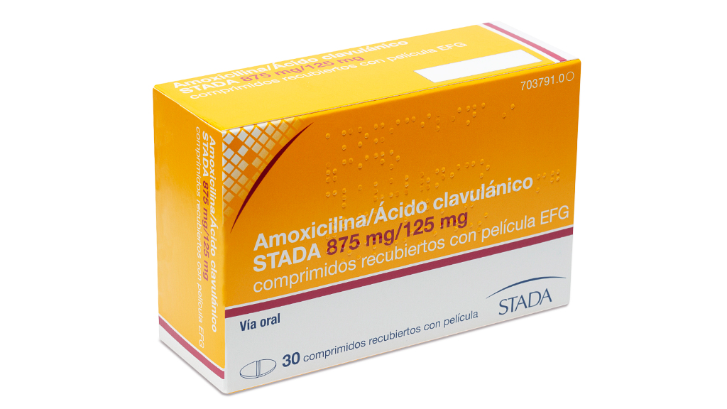 AMOXICILINA/ACIDO CLAVULANICO STADA EFG 875 mg/125 mg 20 COMPRIMIDOS  RECUBIERTOS (TIRA) - Farmacéuticos