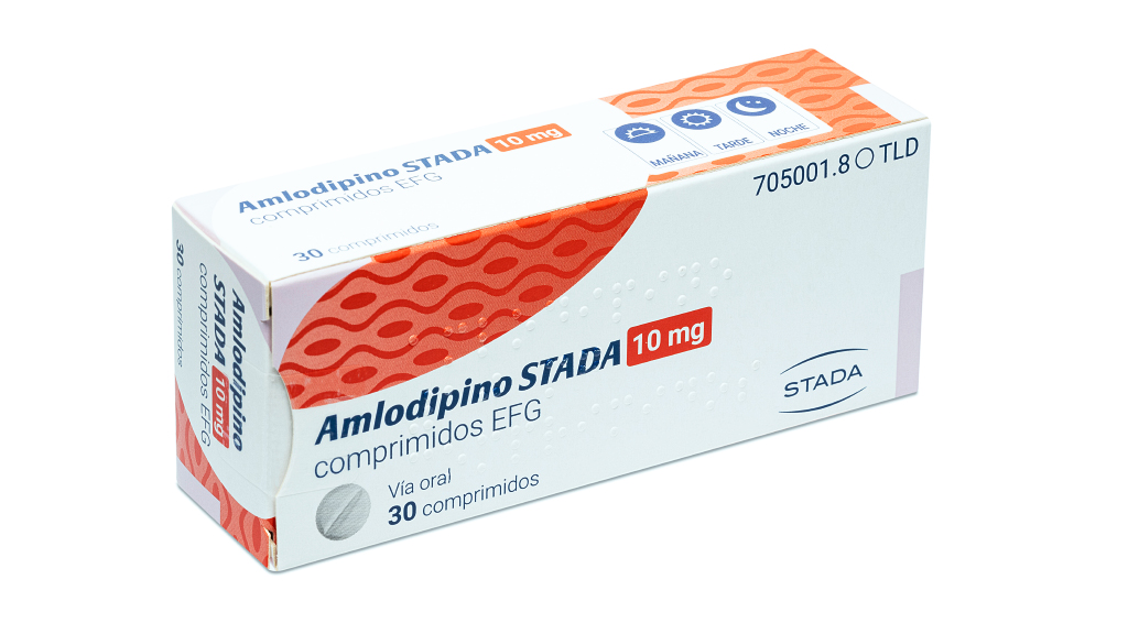 AMLODIPINO STADA EFG 10 mg 30 COMPRIMIDOS