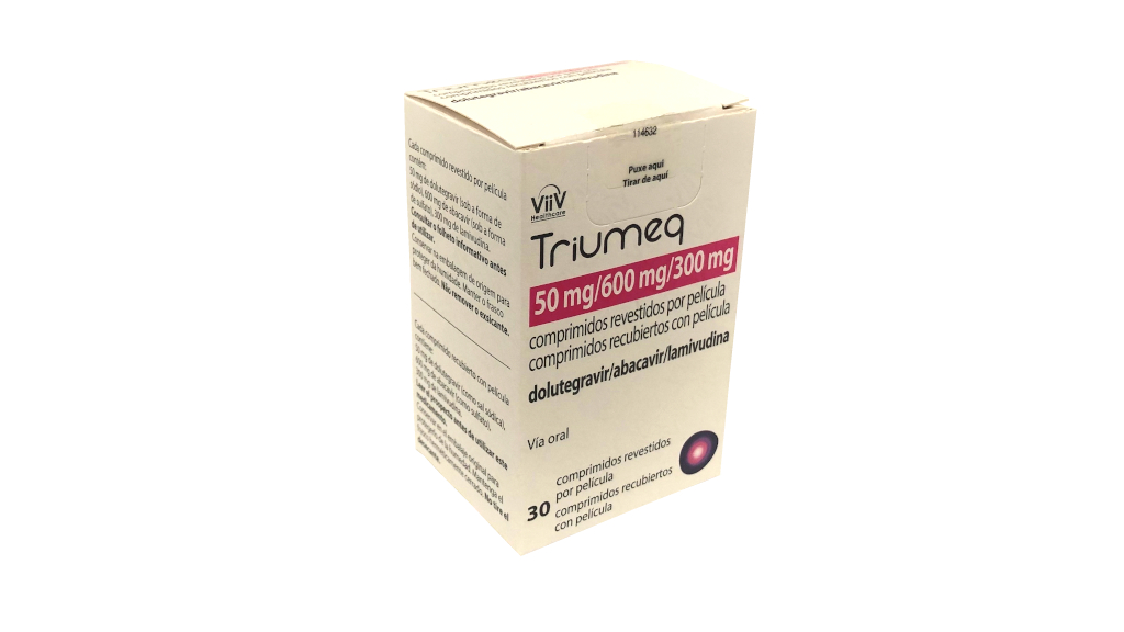 TRIUMEQ 50 mg/600 mg/300 mg 30 COMPRIMIDOS RECUBIERTOS