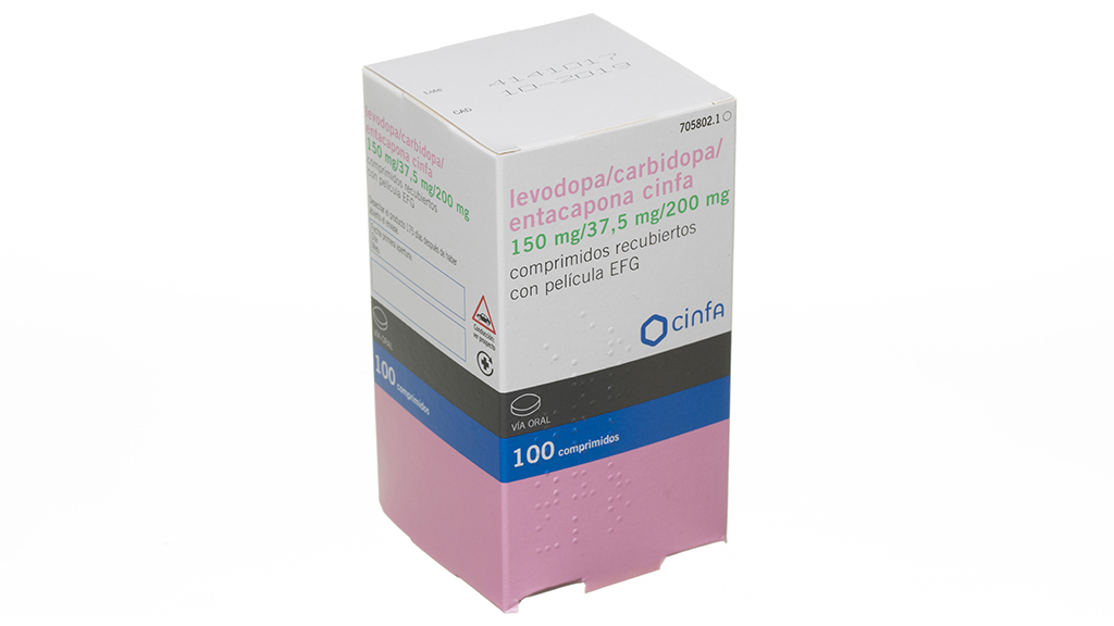 LEVODOPA/CARBIDOPA/ENTACAPONA CINFA EFG 150 mg/37,5 mg/200 mg 100 COMPRIMIDOS RECUBIERTOS