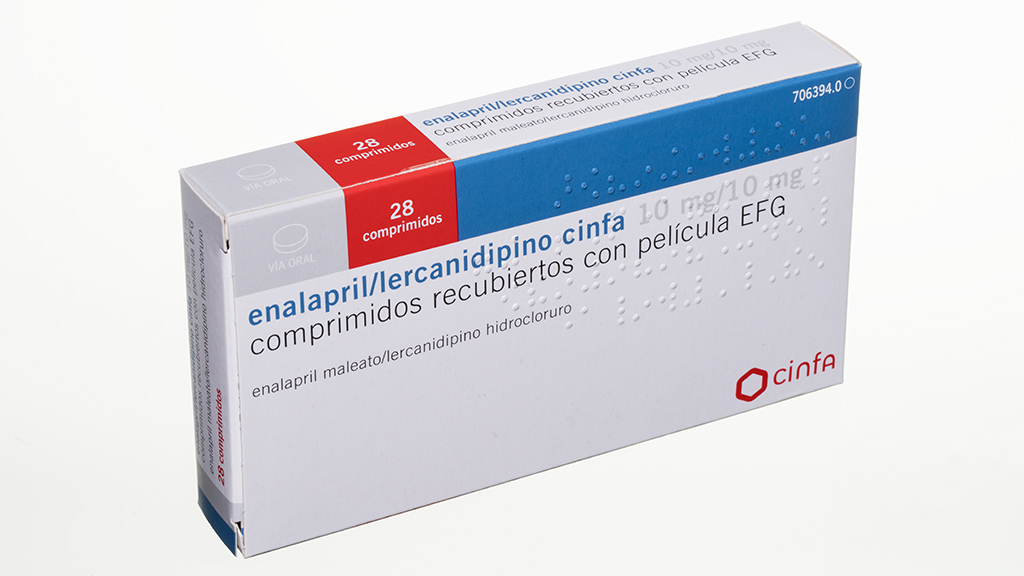 ENALAPRIL/LERCANIDIPINO CINFA EFG 10 mg/10 mg 28 COMPRIMIDOS RECUBIERTOS -  Farmacéuticos