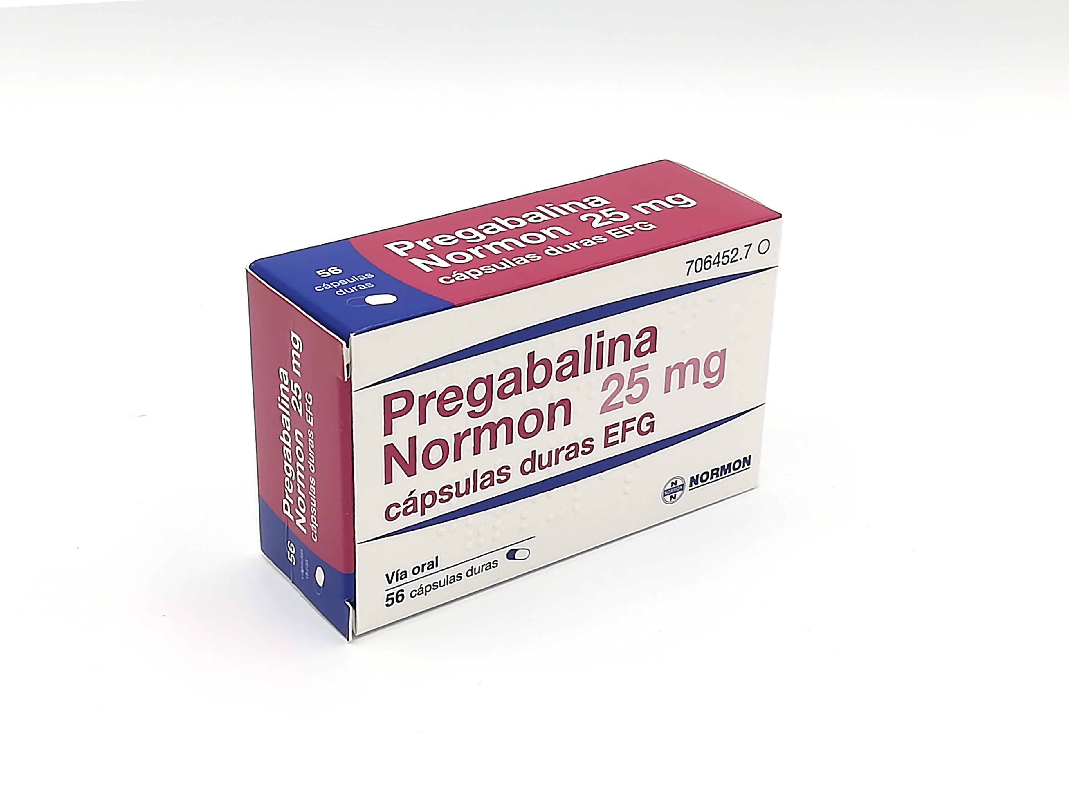 PREGABALINA NORMON EFG 25 mg 56 CAPSULAS BLISTER Al/PVC-PVDC