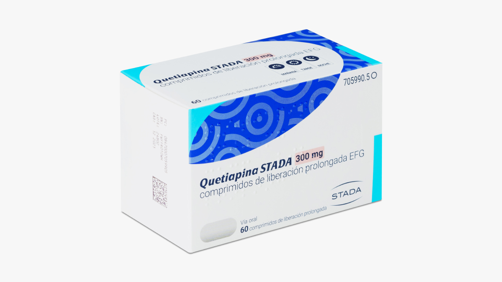 QUETIAPINA STADA EFG 300 mg 60 COMPRIMIDOS LIBERACION PROLONGADA