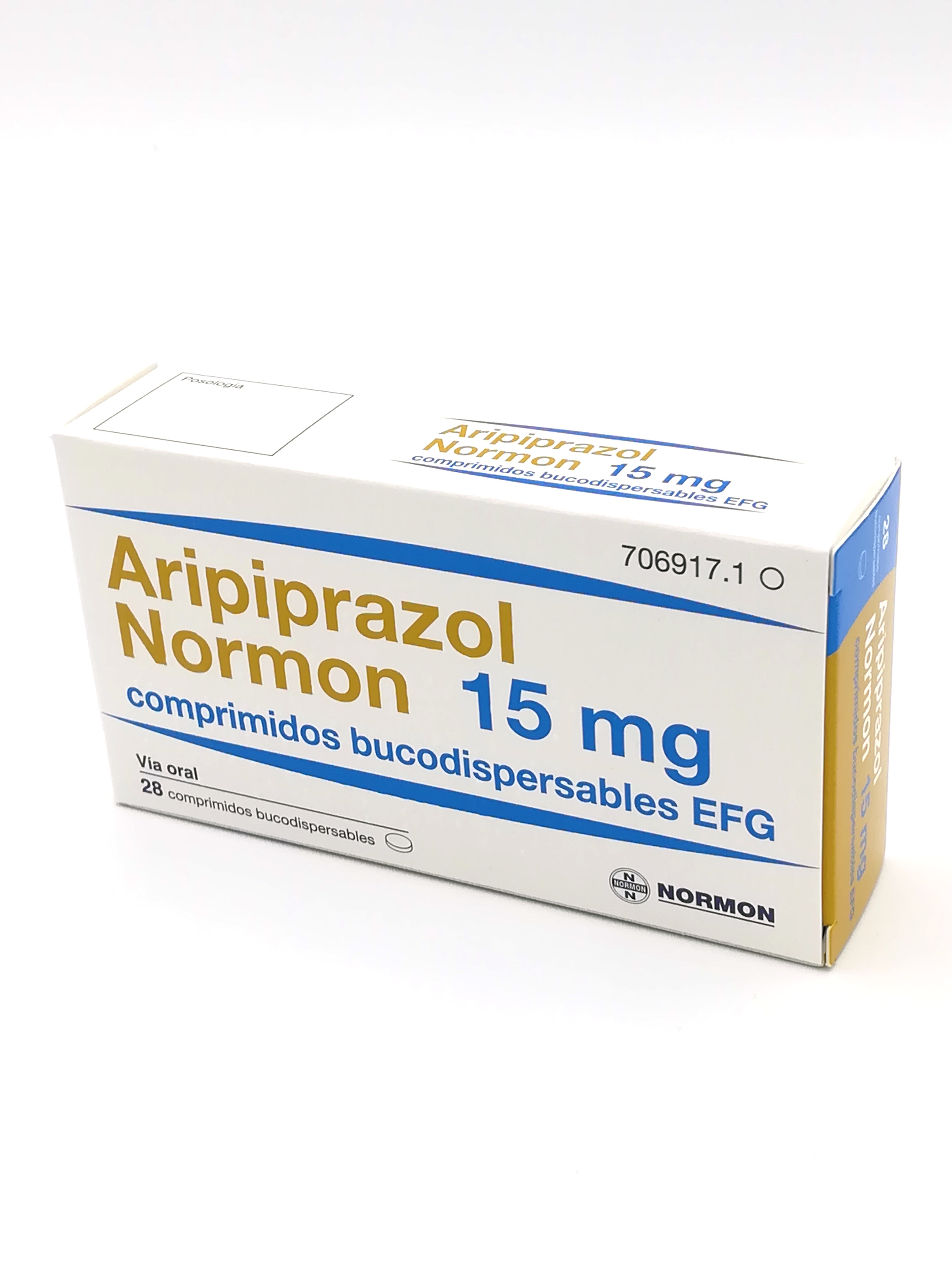 ARIPIPRAZOL NORMON EFG 15 mg 28 COMPRIMIDOS BUCODISPERSABLES