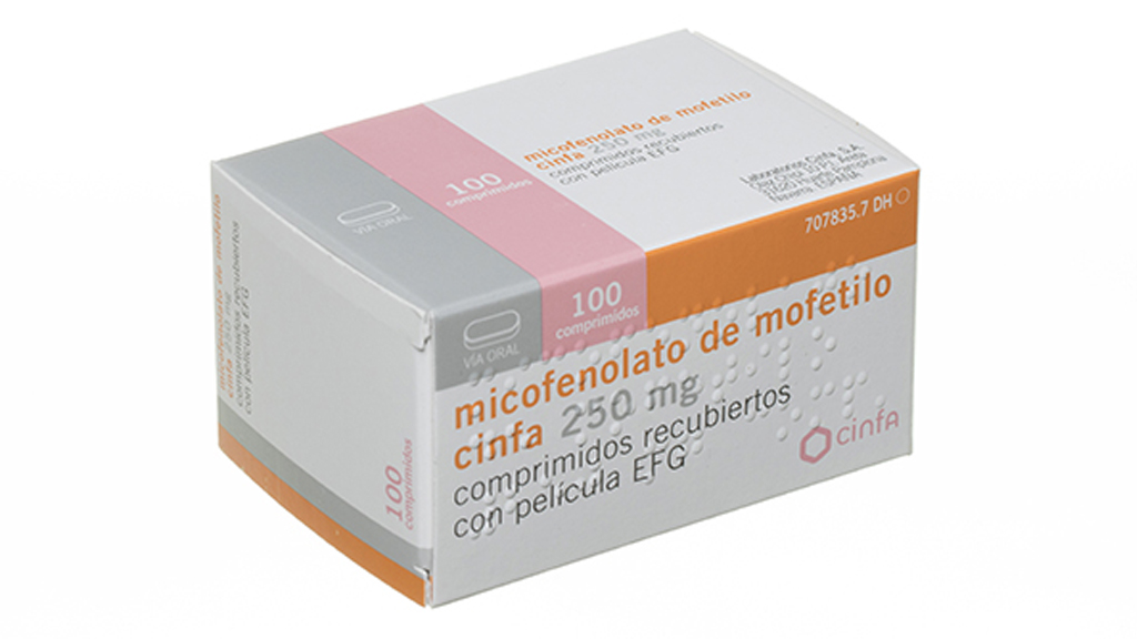 MICOFENOLATO DE MOFETILO CINFA EFG 250 mg 100 COMPRIMIDOS RECUBIERTOS