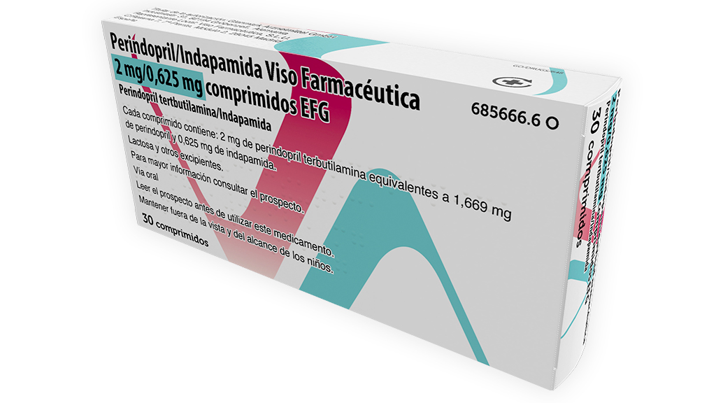 PERINDOPRIL/INDAPAMIDA VISO FARMACEUTICA EFG 2 mg/0,625 mg 30 COMPRIMIDOS