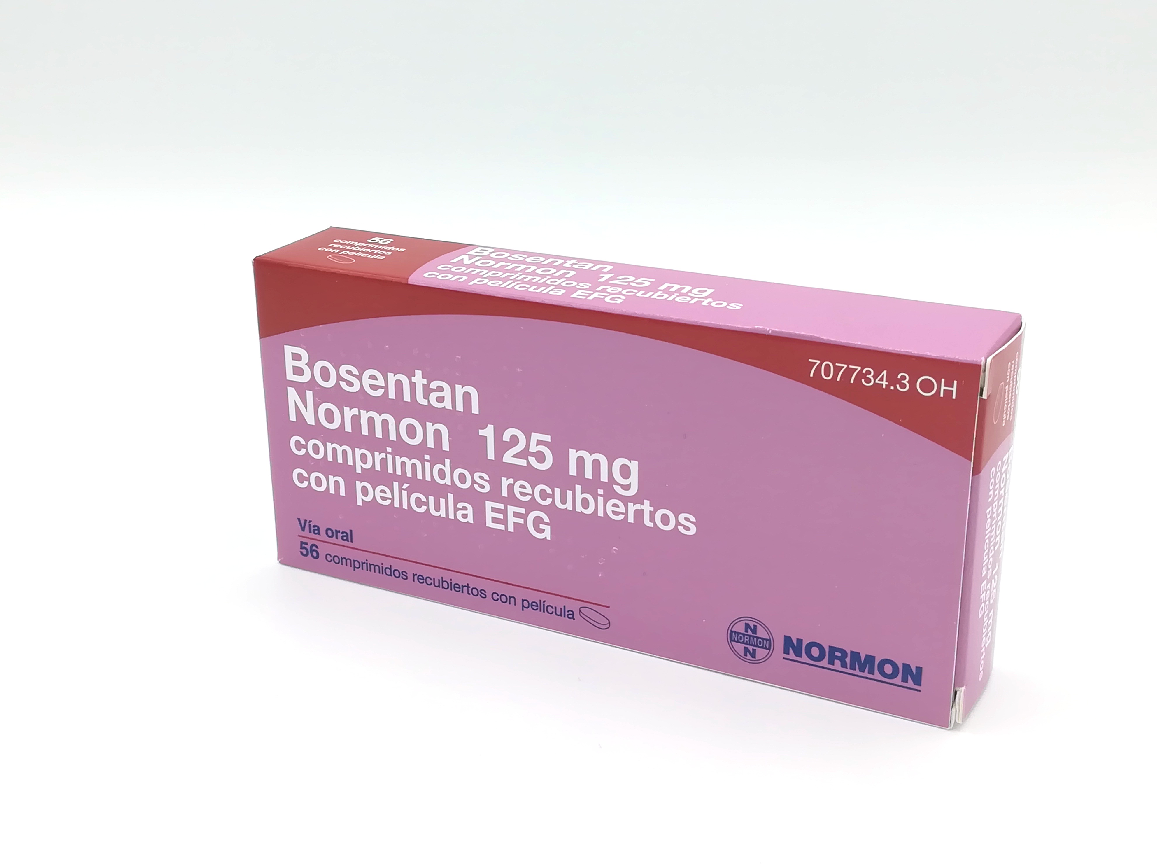 BOSENTAN NORMON EFG 125 mg 56 COMPRIMIDOS RECUBIERTOS BLISTER Al/PVDC/PE