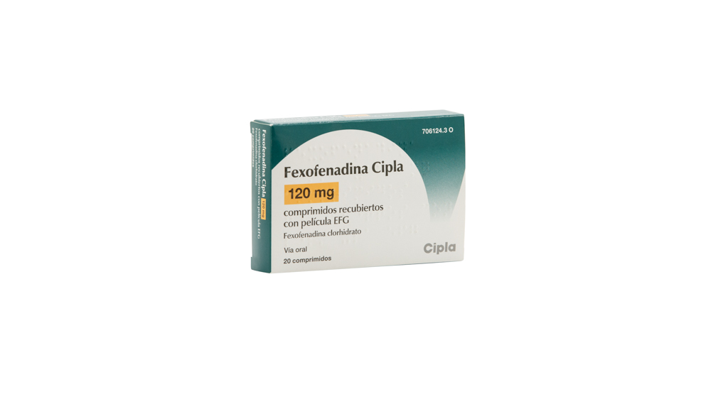 FEXOFENADINA CIPLA EFG 120 mg 20 COMPRIMIDOS RECUBIERTOS