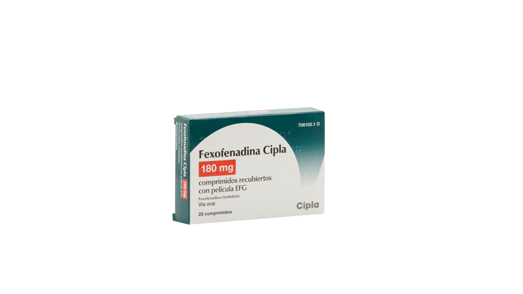 FEXOFENADINA CIPLA EFG 180 mg 20 COMPRIMIDOS RECUBIERTOS