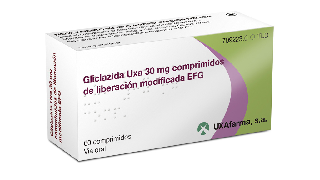 GLICLAZIDA UXA EFG 30 mg 60 COMPRIMIDOS LIBERACION MODIFICADA