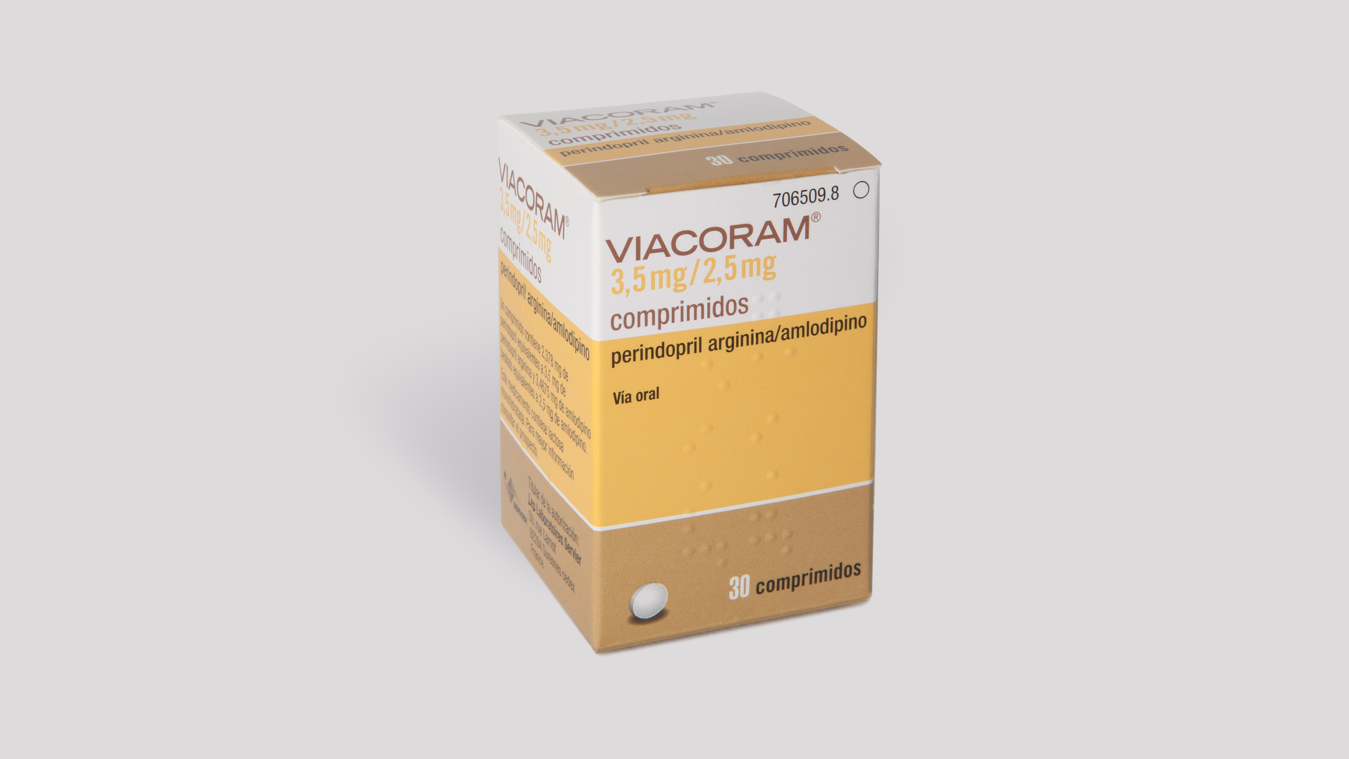 VIACORAM 3,5 mg/2,5 mg 30 COMPRIMIDOS