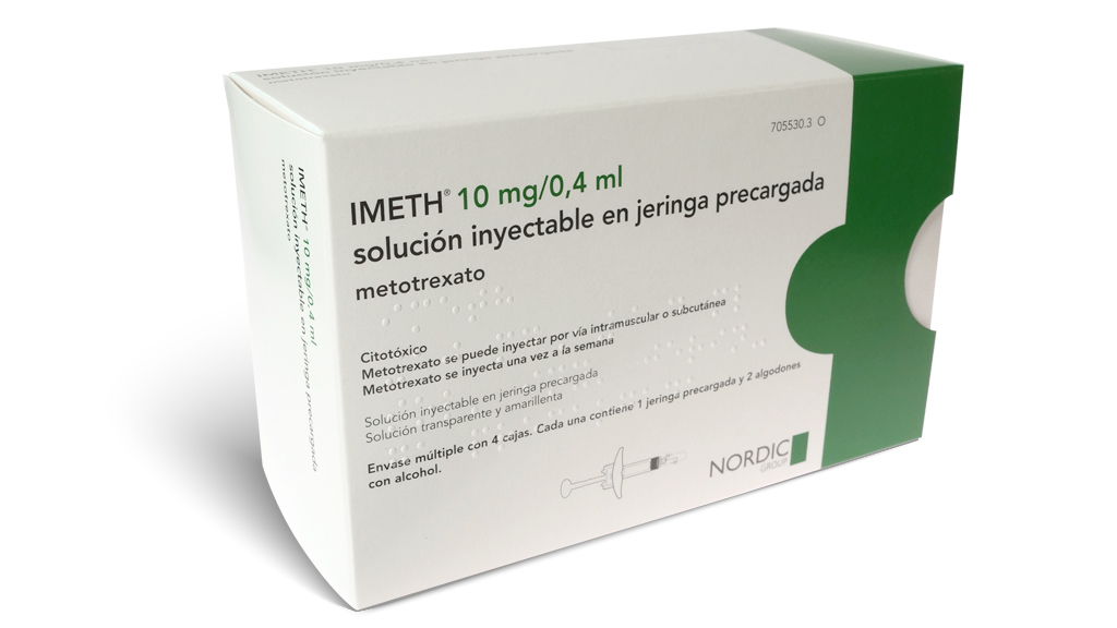 IMETH 10 mg 4 JERINGAS PRECARGADAS SOLUCION INYECTABLE 0,4 ml