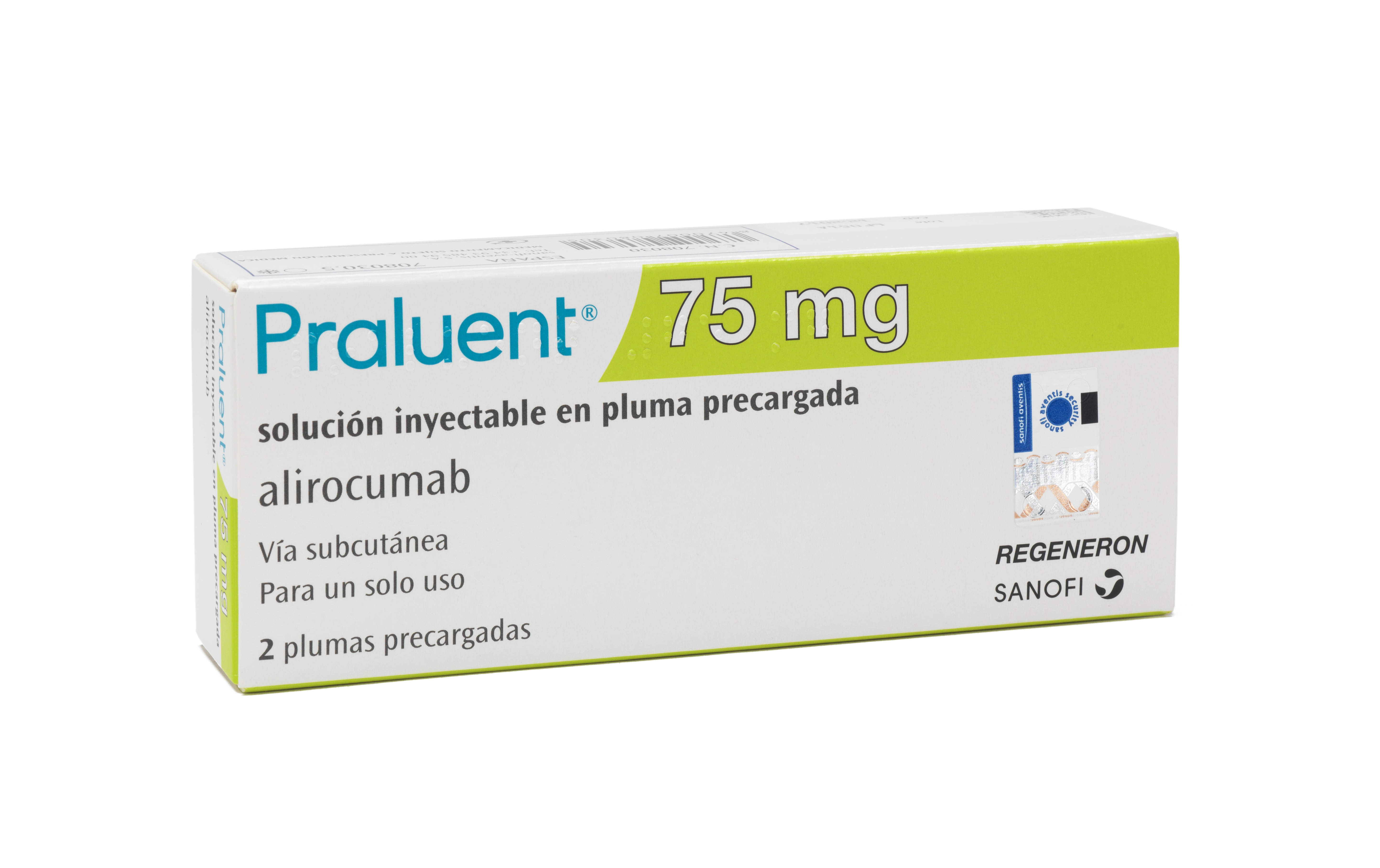 PRALUENT 75 mg 2 PLUMAS PRECARGADAS SOLUCION INYECTABLE 1 ml