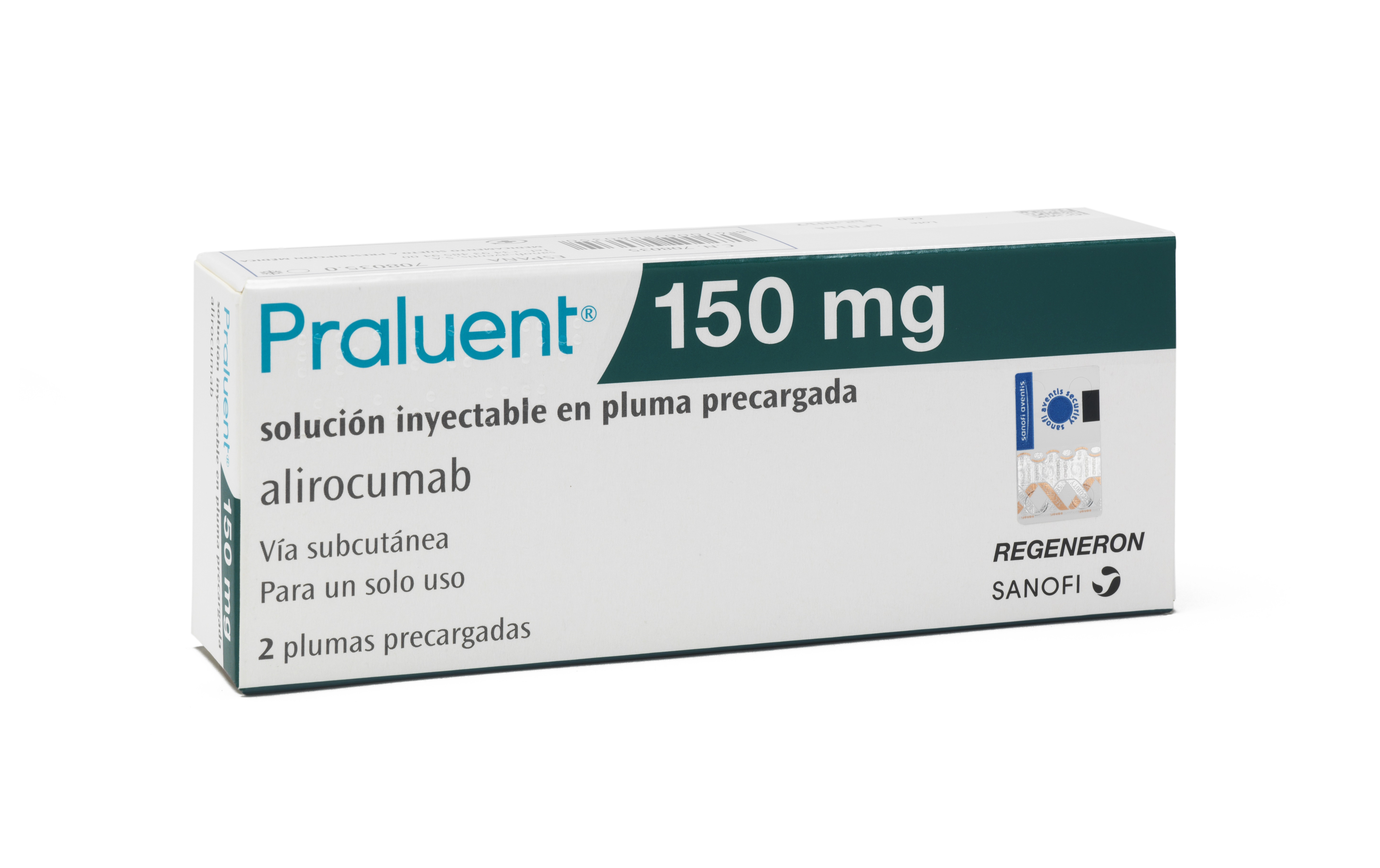 PRALUENT 150 mg 2 PLUMAS PRECARGADAS SOLUCION INYECTABLE 1 ml