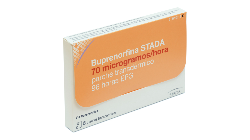 BUPRENORFINA STADA EFG 70 microgramos/h 5 PARCHES TRANSDERMICOS 40 mg