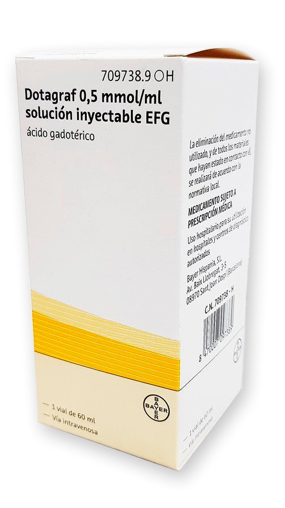 DOTAGRAF EFG 0,5 mmol/ml 1 VIAL SOLUCION INYECTABLE 60 ml