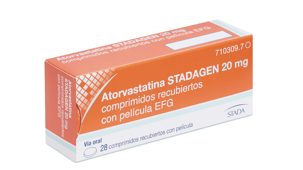 ATORVASTATINA STADA EFG 20 mg 28 COMPRIMIDOS RECUBIERTOS