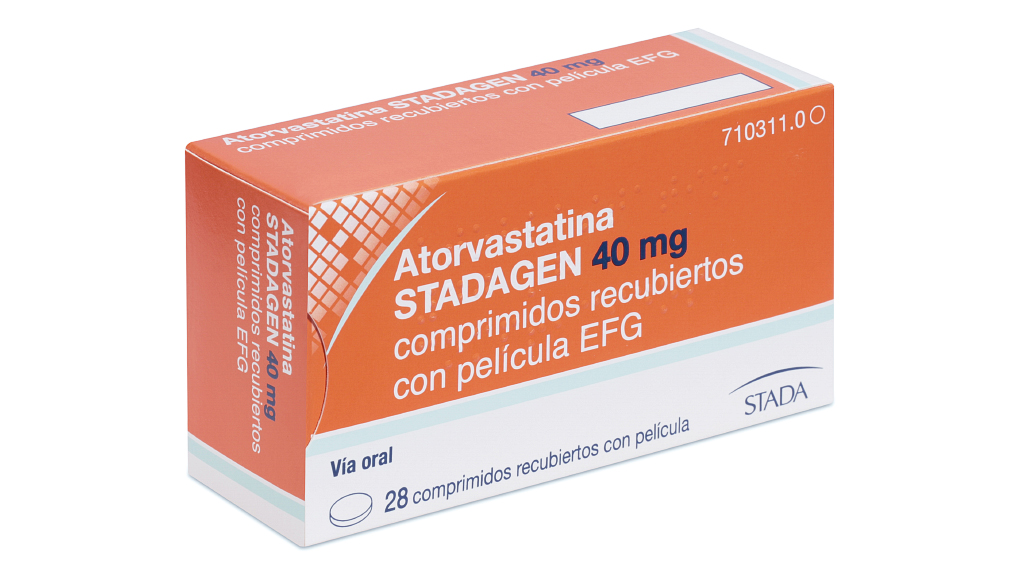 ATORVASTATINA STADA EFG 40 mg 28 COMPRIMIDOS RECUBIERTOS